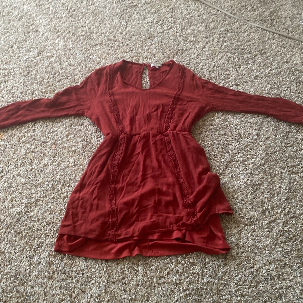 Selling:Dress, Color:fall red, Brand:Charlotte Russe, Size:Large